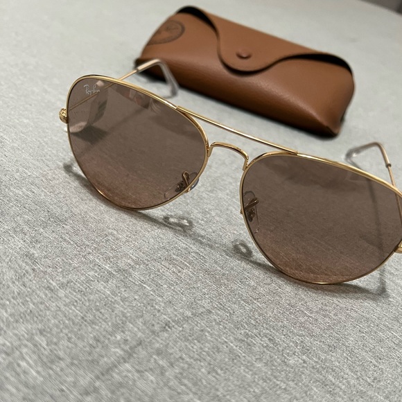 Rayban Aviator Gold/Brown